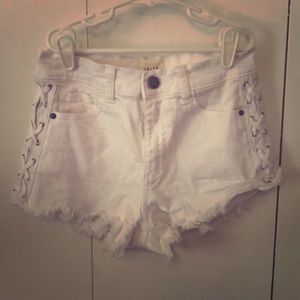 White Jean Shorts